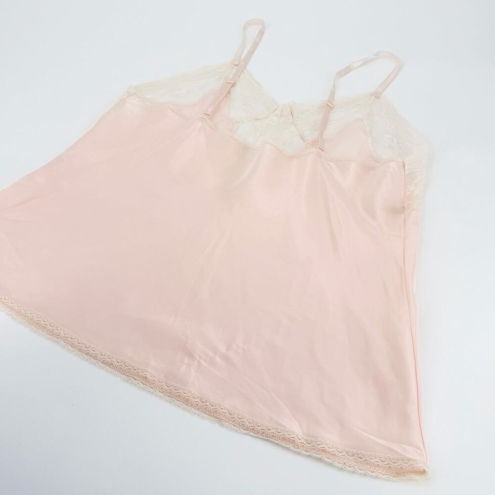 Vtg Barbizon Pink Lace Camisole Satin Lingerie Top Coquette Romantic Balletcore - Picture 16 of 16